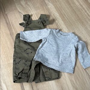 Carter's Green and Gray Overalls Casual Cotton Blend